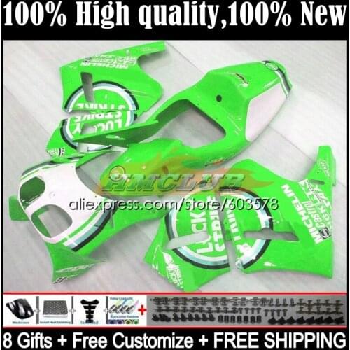 Body For HONDA VFR400 R V4 VFR400R 1989 1990 1991 1992 1993 35CL.166 RVF VFR 400 R RR CC NC30 89 90 91 92 93 Fairing Green Lucky