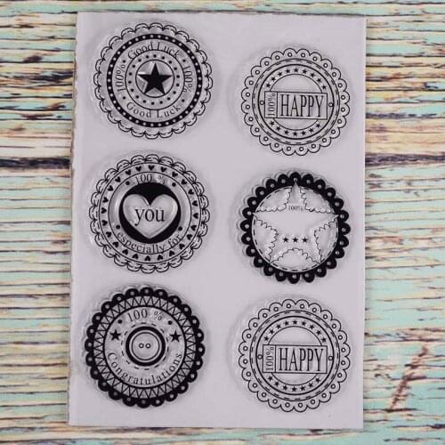 Round seal Transparent clear stamp for DIY Scrapbooking/Card Making/Kids Christmas Fun Decoration Supplies