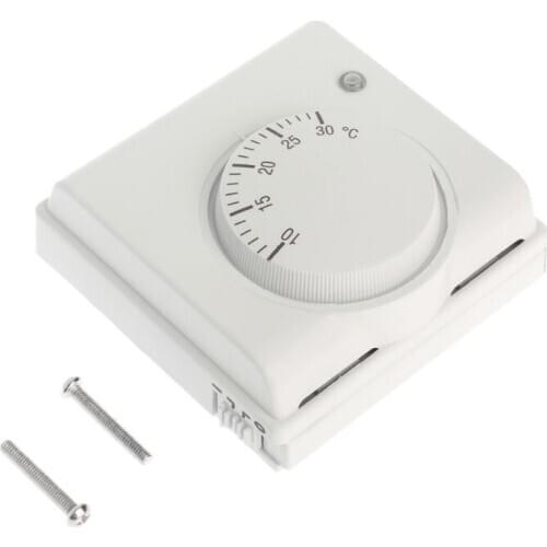 2019 Hot! 220V 6A Mechanical Room Thermostat Temperature Controller Air Condition and Floor Gas Boiler Heating Dropshipping