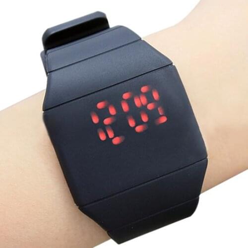 Fashion Men Lady Touch Digital LED Silicone Sport Wristwatch Ultra-thin Watch luxury Silicone Band Novelty item Gift For Unisex