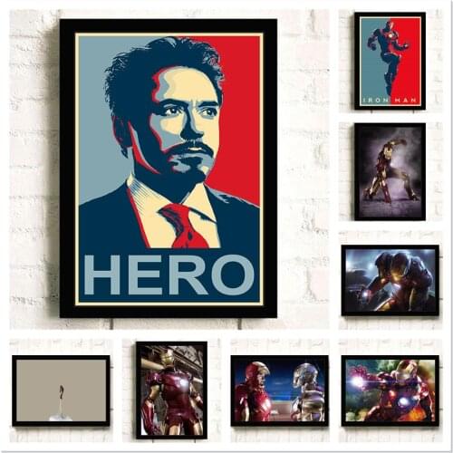 Avengers Marvel Superhero Iron Man HD Print Canvas Painting Poster Living Room Bedroom Decoration Painting
