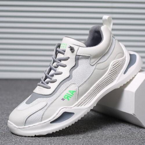 Spring 2021 new mens shoes mens mesh sneakers thick-soled dad shoes breathable leisure travel shoes