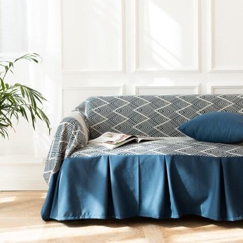 Striped Pattern Sofa Towel Full Covered Universal Sofa Mat 1/2/3/4 Seaters Sofa Cover Jacquard Cloth Four Seasons Use Home Decor