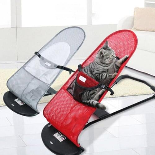 Pet Rocking Bed Dog Rocking Chair Adjustable Folding Pet Bed Puppy Bed Portable Folding Bed Pet Supplies Dog Accessories