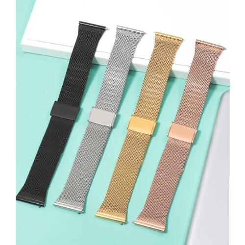 20mm Watch Bands Compatible for Samsung/Huawei Smartwatch Quick Release Stainless Steel Replacement Band Accessory