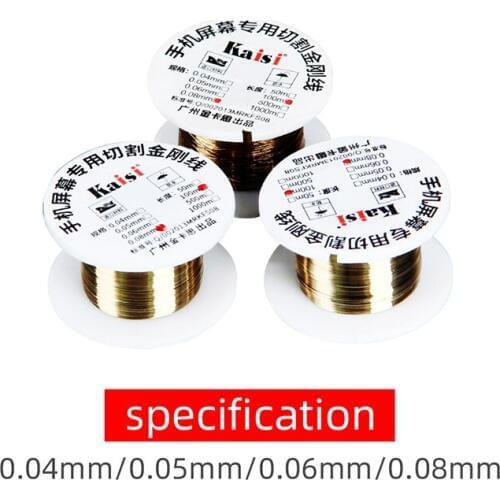 Kaisi 0.04mm 0.05mm 0.06mm 0.08mm Cutting Line LCD Screen Separation Mobile Phone Repair Tools for mobile repair