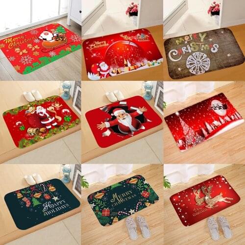 Merry Christmas Mat Outdoor Carpet Doormat Santa Ornament Christmas Decor For Home 2020 Navidad Noel Cristmas Gift New Year 2021