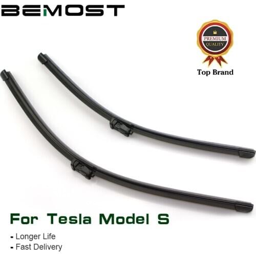 BEMOST Car Front Window Windshield Wiper Blades For Tesla Model S 28"+17",2012 2013 2014 2015 2016 2017 Push Button Styling