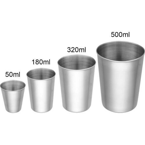 Pint Cups Stainless Steel Water Tumblers Non Spill Drinking Mugs Coffee Tea Jug Container Small Drink Glasses Reusable Water Cup