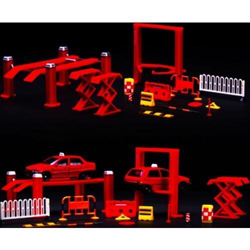 1/64 vehicle collection decoration tool accessories traffic facilities model scene simulation for car model display