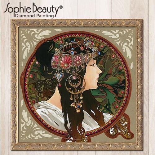 2018 Top Fashion Rushed Diy Diamond Painting Mosaic 3d Embroidery Lady Square Pictures Of Rhinestones Material For Handmade