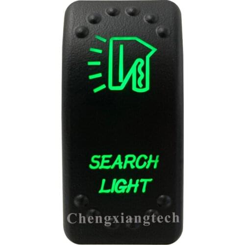 5 Pin On Off SPST Car Boat Rocker Switch-Search Light - Green Led Light- for 4x4 Carling Narva Caravan Marine 12v 24v