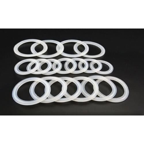 5pcs Sanitary Tri Clamp Silicone Gasket I / D 25x50.5mm O/D Type Ferrule Flange Sealing Gasket Ring Washer