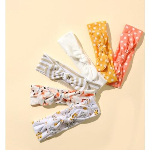 6Pcs Baby Hair Accessories Sets Kids Headwar Bows Rabbit Ears Elastic Baby Newborn Headbands For Girls Birthday Present Gifts