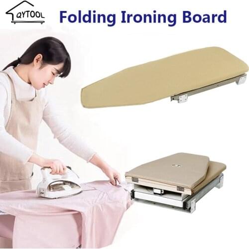 Damping Slide Built-In Lateral Ironing Board Cabinet Concealed Pull Out Wall Mount Rotating Foldable Ironing Board Cover Small