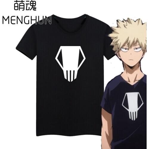 Hot Sale My Hero Academia Cosplay Bakuhao Katsuki T-shirt Printing Fashion Pure Cotton T-shirt Anime Summer Unisex T-shirt