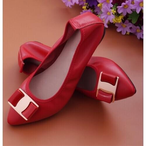 AUCVEE Women Flats Ballet Shoes Bow Pointed Toe Slip On Moccasins Flat Ballerina Shoes For Women Soft Fordable Flat Ladies Shoes