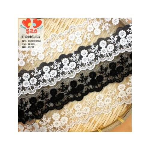 Free shipping Handmade Diy Clothes Accessories Patchwork Lace cotton 100% Hook Needle Bilateral Laciness Little Daisy 10-12cm