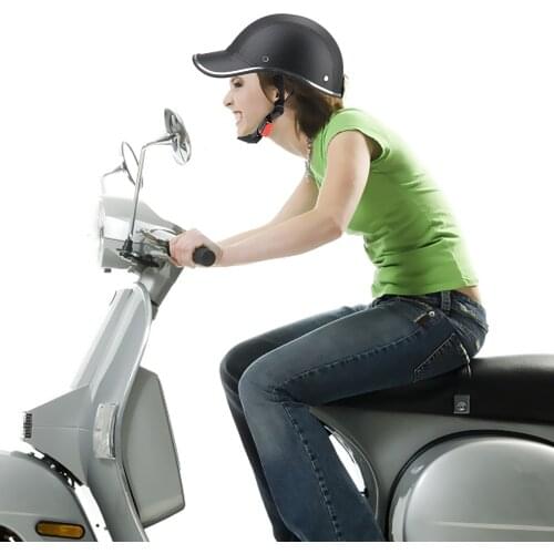 Motorcycle Half Helmet Baseball Cap Style For Cafe Racer Chopper Scooter Half Face Vintage Summer Cap Safety Hard Hat