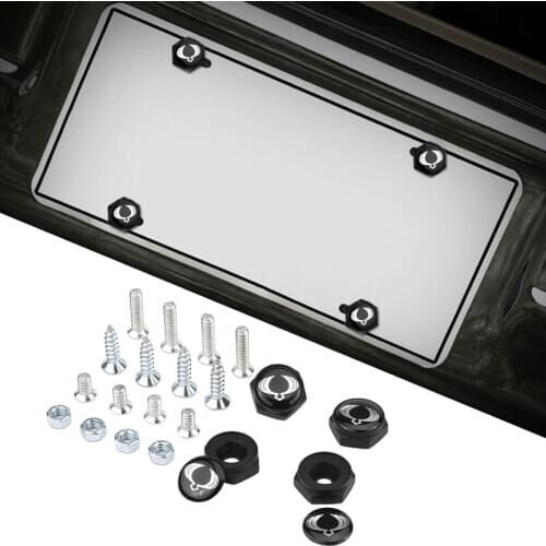 Car License Plate Frame Bolts Chrome Screws For Ssangyong ActYon Tivolan Korando Rodius Chairman Rexton Kyron Tivoli Accessories