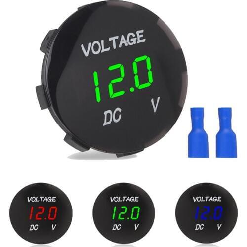 DC 12V-24V Car Motorcycle Voltmeter Voltage Meter Waterproof For Boat ATV Truck Led Display Voltmeter