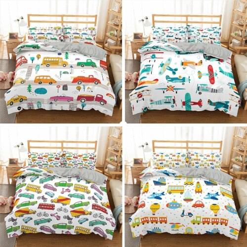 Children Bed Cover 135 Beds No Sheets Cars Duvet Cover Set Kids Gifts Bedding Sets Cars Comforter Bed Set Single Twin Full Sizes