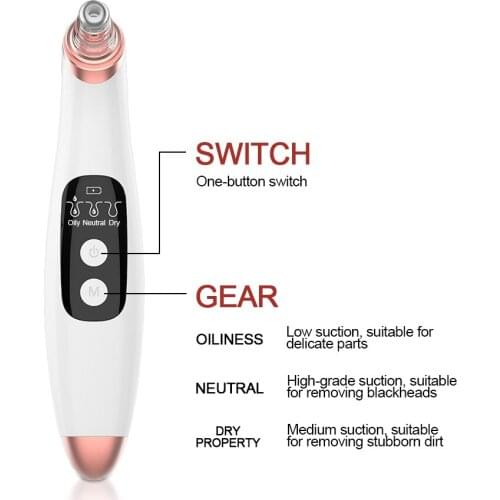 Electric Blackhead Remover Needles Acne Black Spot Extractor Vacuum Suction Deep Cleansing Machine Exfoliating Pore Cleaner