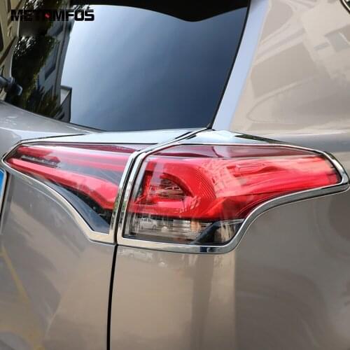 For Toyota Rav4 Rav 4 2016 2017 Chrome Rear Light Lamp Taillamp Cover Trim Decoration Frame Exterior Accessories Car Styling