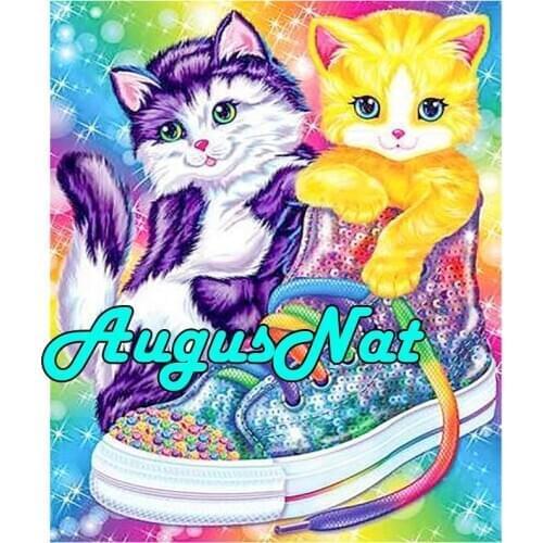 Shoe diamond painting cats daimond embroidery animals pebble puzzle picture diamant mosaic stickers crystal cross stitch decor