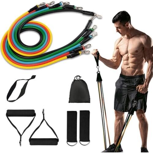 Resistance Bands Workout Pull Up Exercise Set Elastic Bands Home Fitness Latex Door Anchor Handles Muscle Training Equipment