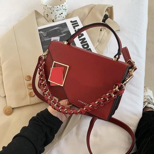 Folds Design Small PU Leather Bags for Women 2020 Braided Shoulder Strap Crossbody Shoulder Handbags Travel Chain Hand Bag