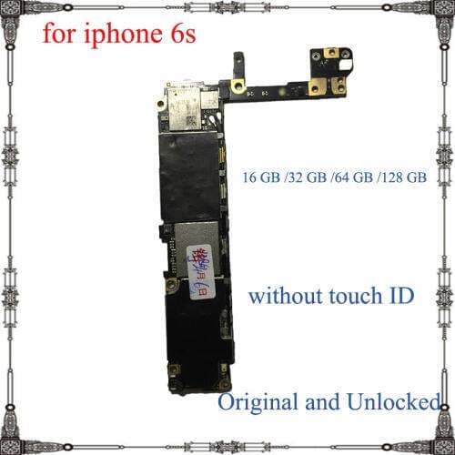 For iphone 6s motherboard 16GB 32GB 64GB 128GB Clean icloud without fingerprint Original unlocked for iphone 6s logic board