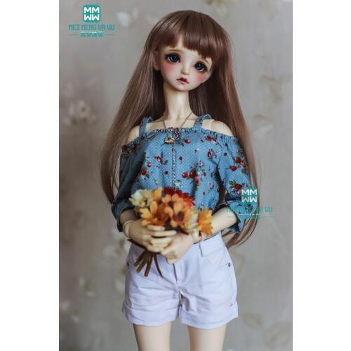 BJD doll clothes for 1/3 BJD doll fashion printed shirt + Casual shorts