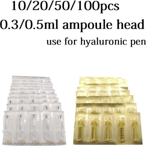 0.3 & 0.5ml Disposable Ampoule Head sterile converter for hyaluronique pen No-needle atomizer hyaluronic pen to take liquid