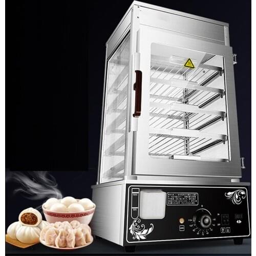 Steamed Buns Machine Commercial Small Heating Tabletop Steamer Stove Display Steam Box Electric Heat Insulation Cabinet