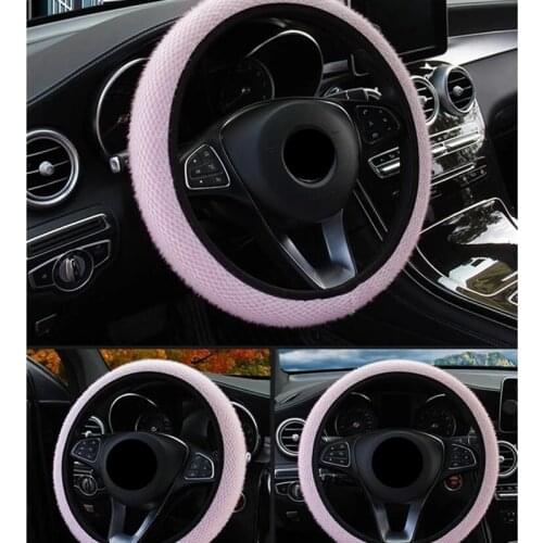 1pc Car Steering Wheel Cover Funda Volante Coche Plush Accesorios Para Auto Universal Couvre Volant Voiture Volante Deportivo