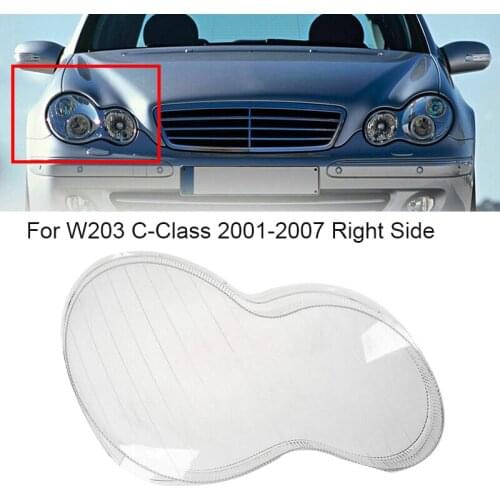 Car Front Headlight Clear Lens Lampshade Shell Cover for Mercedes Benz 2001-2007 W203 C-Class 180 200 230 260 280