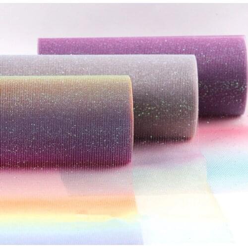 10 Yards 15cm Rainbow Tulle Roll Spool Yarn TUTU Skirt DIY Table Skirt Colorful Organza Fabric Tulle Roll DIY Bows Wedding Decor