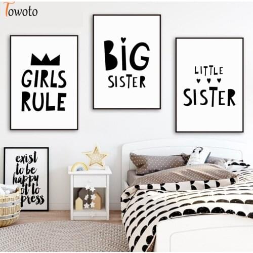 Quote Poster Print Minimalist Canvas Painting Scandinavian Nursery Wall Art Baby Girls Bedroom Decorative Wall Pictures
