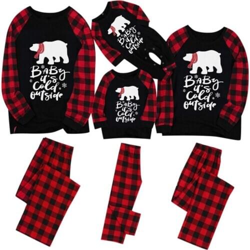 Family Matching Christmas Pajamas Set Xmas Women Man Baby Kids Hooded Sleepwear Nightwear 2017 Fashion New Years Cute