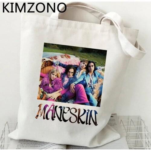 Maneskin shopping bag bolso shopper shopping bolsas de tela cotton bag jute fabric bolsas reutilizables reciclaje sac tissu