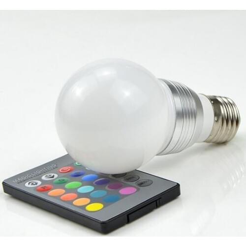 RGB Colour Changing E27 E14 GU10 MR16 RGB LED Bulb LED Lamp Light Spot Bulb IR Remote Control Home living Room Party Decoration
