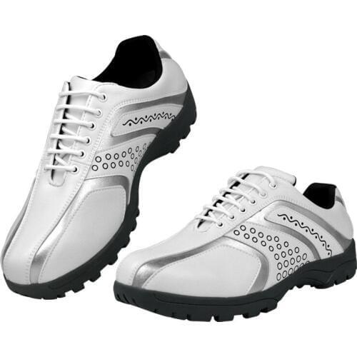 Authentic Golf Shoes Men Soft Leather Waterproof Golf Sneaker Anti-Slip Shockproof Training Shoes Size 39-44 D0605
