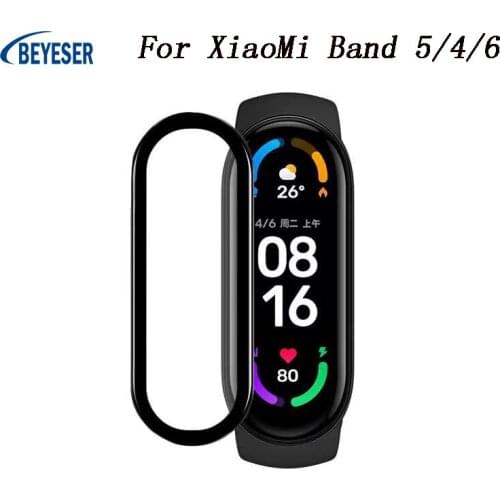 High Quality 2/4pcs 3D Curved Edge Film Clear Full Cover Easy to Install Screen Protective Film For XiaoMi Band 5/4/6