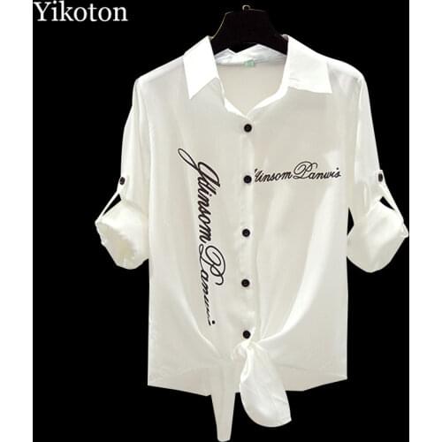 Женские футболки с надписями YIKOTON China At AliExpress