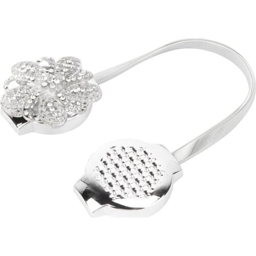 1PC Magnetic Curtain Tie Backs Decorative Rhinestone Spring Curtain Holdbacks