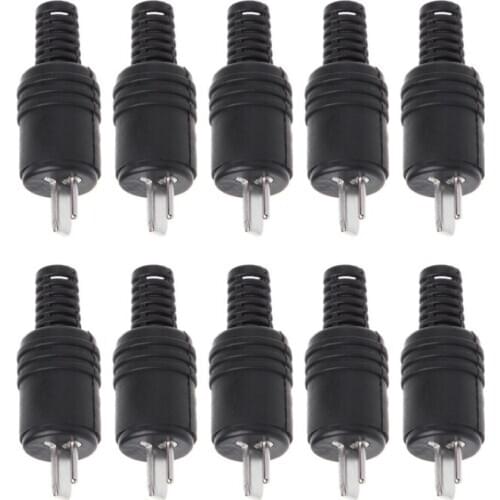 10 Pcs 2 Pin DIN Speaker Plug 2-Pin Plug Hifi Loudspeaker Cable Solder Connector B0KB
