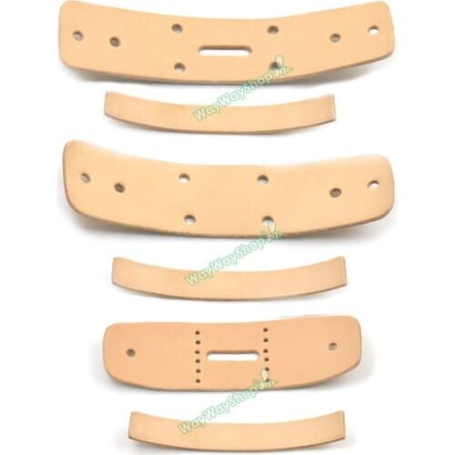 2 Pcs Vegetable Tanned Leather Belt Connection Buckles Natural DIY for Suture Needle Buckle 130mmx38mm /155mmx38mm /156mmx38mm