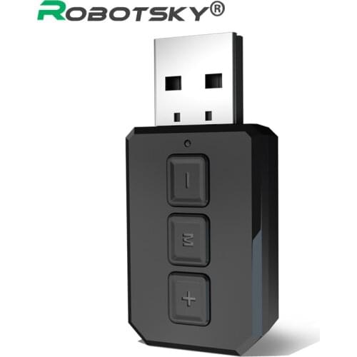 2 IN 1 Bluetooth 5.0 Transmitter Receiver 10M High Speed Transmission 3.5mm AUX Stereo Audio Adapter For Car Computer TV