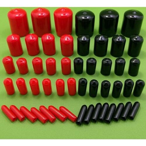 20pc M16 M18 M20 Rubber Cap Screw End Cover Plastic Tube Hub Thread Protector Push-fit for Pipe Round BlackM25 M28 M30 M35 M45